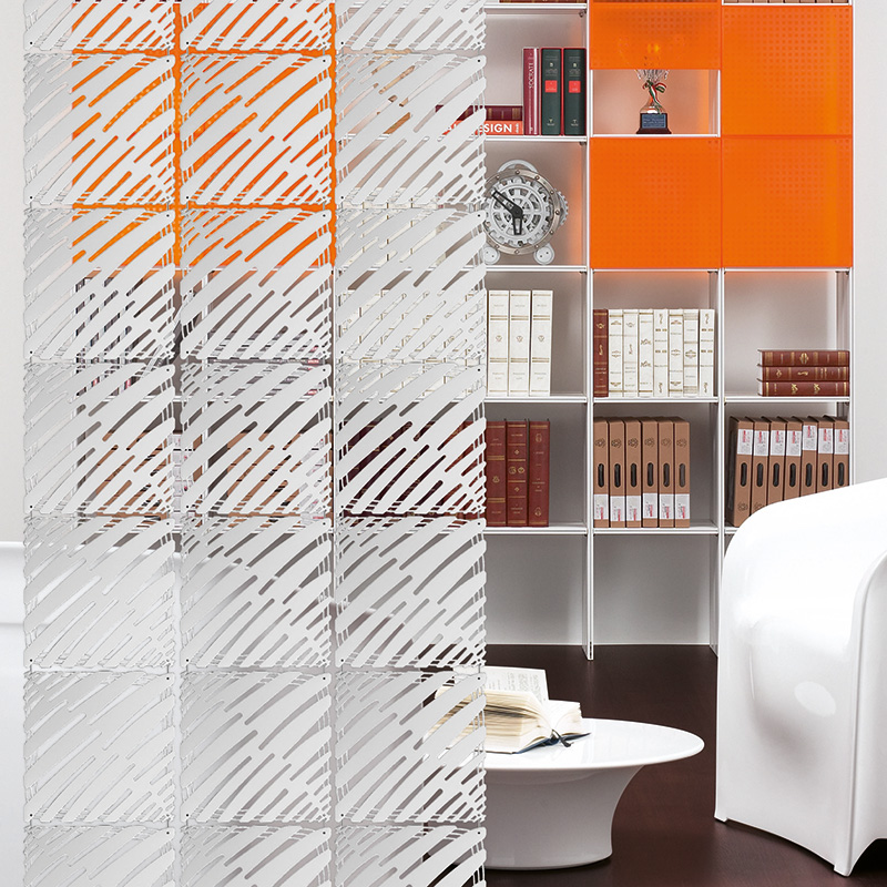 VedoNonVedo Tratto élément décoratif pour meubler et diviser les espaces - Blanc 2
